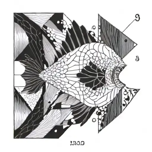 match the fish with the numbers 03/13/1990 tattoo design idea