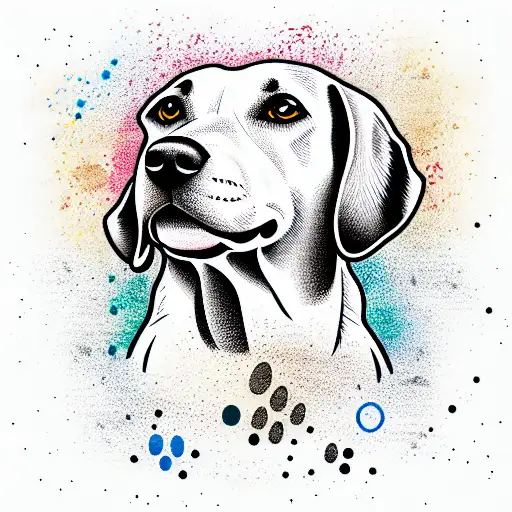 Dog tattoo design idea