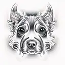 Dog tattoo design idea