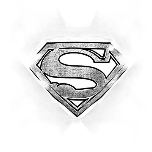 Superman symbol made from rope tattoo design idea