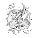 a Pisces and cancer horoscopes symbols together sleeve tattoo tattoo design idea