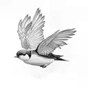 Swallow Bird tattoo design idea