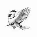 Swallow Bird tattoo design idea