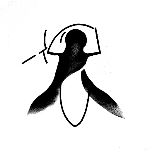 orpheus blindfolded  tattoo design idea