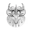 Taurus zodiac sign from the side tattoo design idea