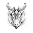 Aires with Taurus zodiac sign  tattoo design idea