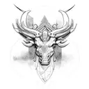 Aires with Taurus zodiac sign  tattoo design idea