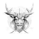 Aires with Taurus zodiac sign  tattoo design idea