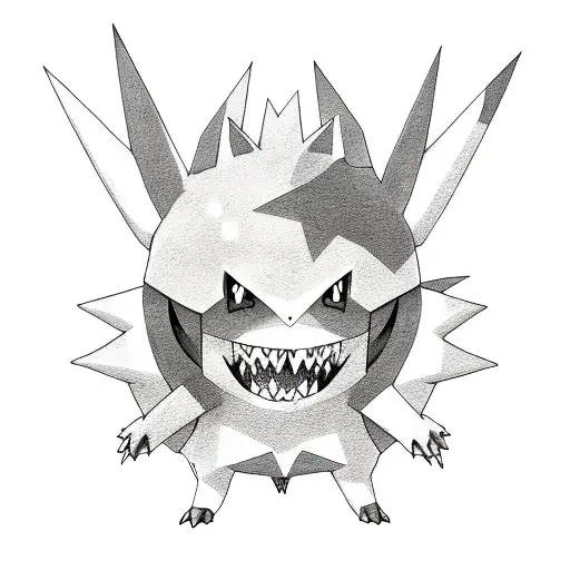 pokemon,gengar,mimikyu tattoo design idea