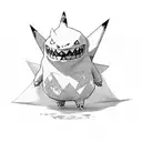 pokemon,gengar,mimikyu tattoo design idea