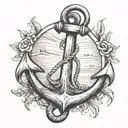 anchor for girl tattoo design idea