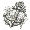 anchor for girl tattoo design idea