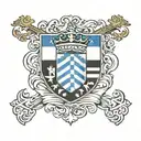 Croatia flag, USA flag, centered with a catholic cross  tattoo design idea