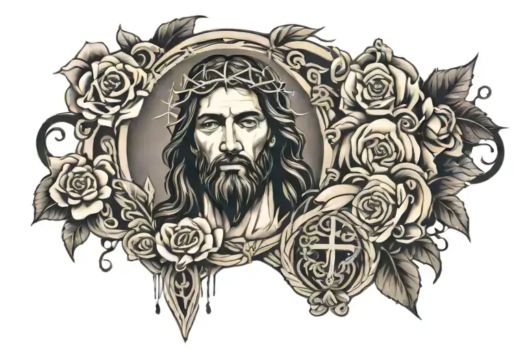 jesus christ tattoo design idea