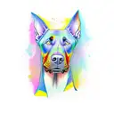 Doberman tattoo design idea