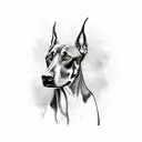 Doberman tattoo design idea