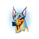 Doberman tattoo design idea