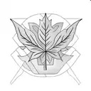 pot leaf tattoo design idea