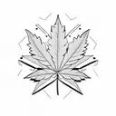 pot leaf tattoo design idea