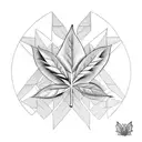 pot leaf tattoo design idea