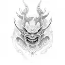 demon Japan tattoo design idea