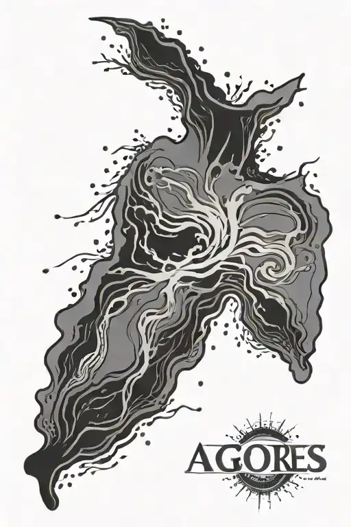 azores islands with a sperm tattoo design idea