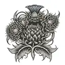 thistle pattern Celtic arm band tattoo design idea
