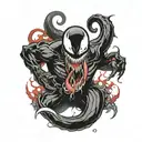 Marvel venom tattoo design idea