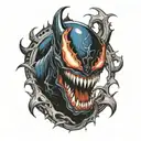 Marvel venom tattoo design idea