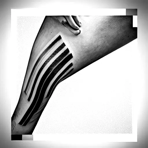 This minimalist tattoo on the inner forearm features a delicately arched rainbow composed of fine, interconnected lines. tattoo design idea