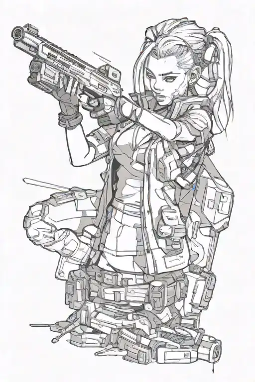 Cyberpunk 2077 tattoo design idea