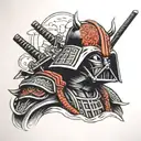 samurai darth vader tattoo design idea