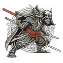 samurai darth vader tattoo design idea