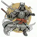 samurai darth vader tattoo design idea