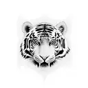 tigre y flores tattoo design idea