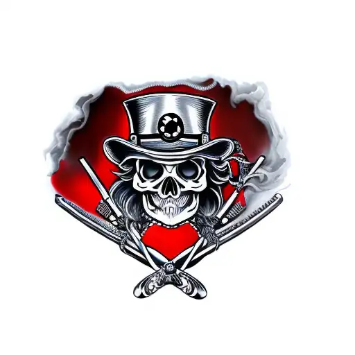 a skull and crossbones tattoo design idea