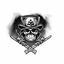 a skull and crossbones tattoo design idea