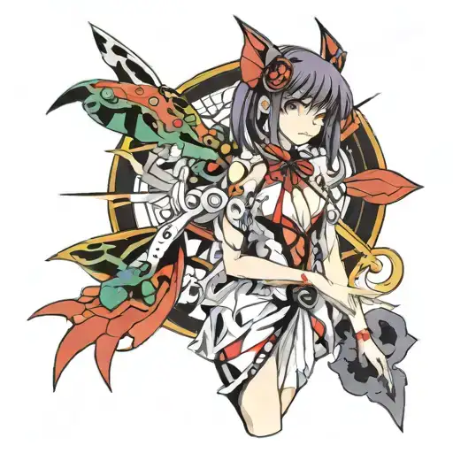 Asuka Evangelion Heisha Dress Tattoo tattoo design idea
