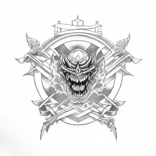 Sic Parvis Magna tattoo design idea
