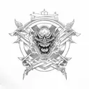 Sic Parvis Magna tattoo design idea
