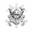 Sic Parvis Magna tattoo design idea
