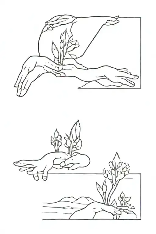 minimalism, red color is present, small size, few colors, couple tattoo  tattoo design idea