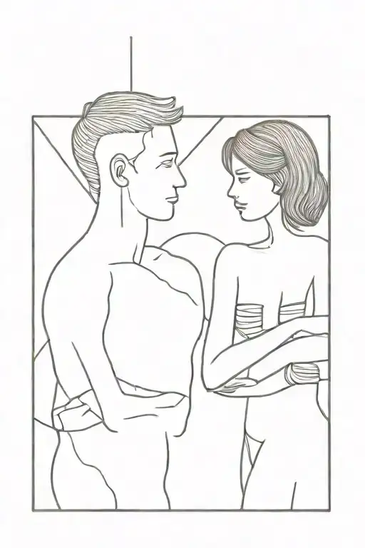 couple tattoos for couples trend 2024 minimalism tattoo design idea