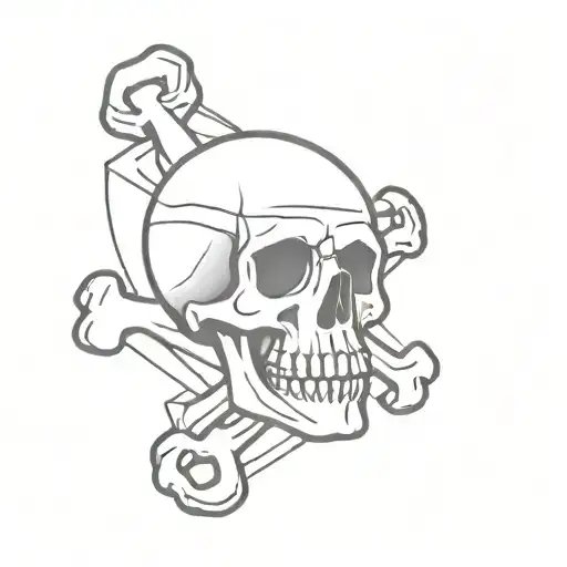 skull and crossbones basic forearm tattoo idea tattoo design idea