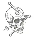skull and crossbones basic forearm tattoo idea tattoo design idea