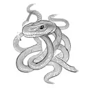 snake and sword  tattoo design idea