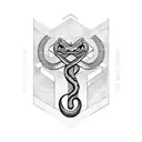 snake and sword  tattoo design idea