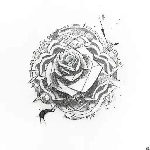 A sketch-style tattoo showcasing the contrast between love and hate tattoo design idea