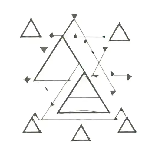 regular triangle tattoo design idea