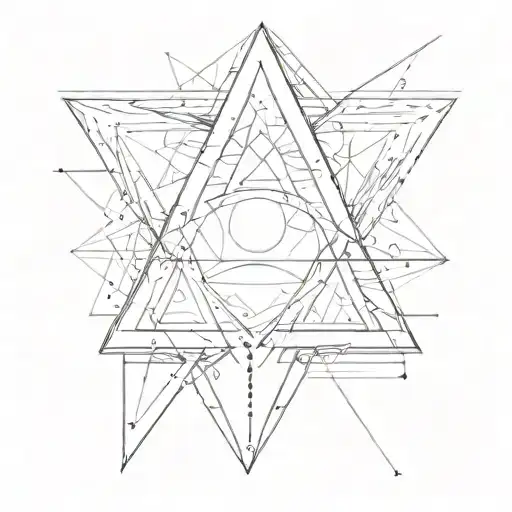 regular triangle tattoo design idea